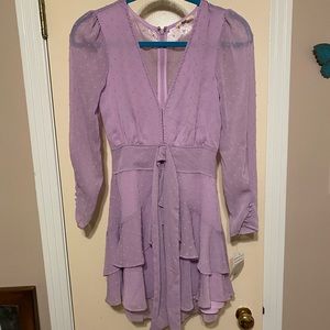 Womens Light Purple Long sleeve dress XS